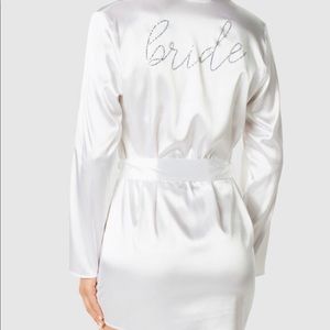 La Senza White Bride Silky Robe S-M/P-M with Belt